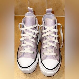 Kids Purple High-Top Sneakers